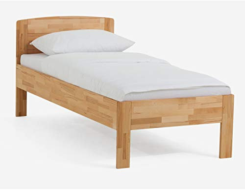 DICO Massivholz Einzelbett Komfortbett Seniorenbett 430.03, Kernbuche geölt Größe 100x200 cm