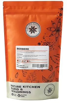 Nature Kitchen Berbere Spice Mix 500g Hot Ethiopian Seasoning Blend, Gluten Free Vegan African Spice for Stews Chicken BBQ Marinades Grilling Authentic Aromatic Heat