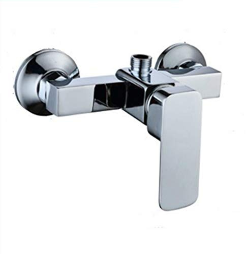Modern Wall Mounted Brass Shower Mixer Tap Bathroom Cold and Hot Water Faucet Single Lever, Chrome