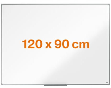 Nobo Amazon Exclusive Stahl-Magnettafel 120 x 90 cm – Trocken abwischbare Memotafel mit Aluminiumrahmen und Stifthalter, magnetische Wandtafel für Büro, Zuhause, Klassenzimmer