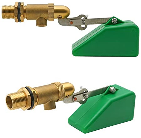 1/2 Messing Wasser Schwimmerventil mit verstellbarem Arm, Original Float Kugelhahn für Automatische Wassernapf Tank Trog für Rinder Pferd Schwein Schaf Hundetrinker 2 Stück