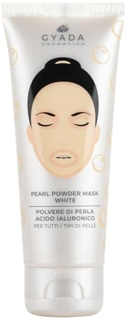 GYADA COSMETICS, Maschera Viso Pearl Powder Mask White, Idrata e Ripara, ad Azione Antietà e Cicatrizzante, Indicata per Tutti i Tipi di Pelle, con Polvere di Perla e Acido Ialuronico, 75 ml