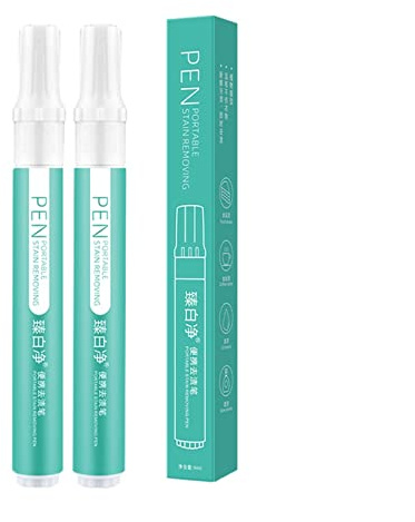 XIRUJNFD Stain Removing Pen Bleach for Clothing, Oil Stain Remover for Clothes, Stain Remover Stick, Stain Remover for Clothes, Bleach Pen for Clothing (2PCS)