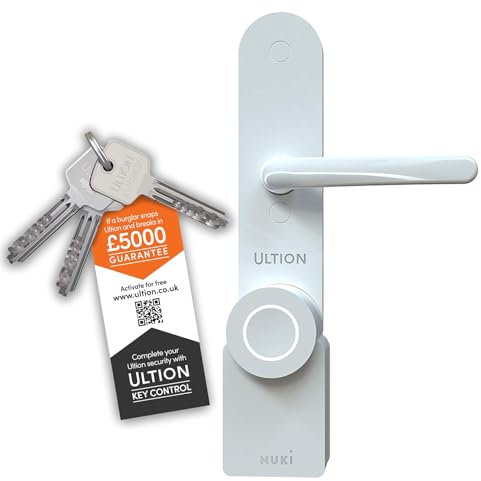 Ultion Nuki Smart Lock - UK Edition for PVC & Composite Doors Over 55mm Thick | 3-Star Plus Security | Alexa, Google, & Apple Compatible | Auto Lock/Unlock & Flexible Access | White