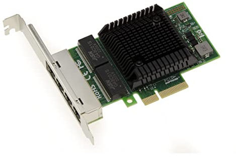 Kalea - Tarjeta de Red PCIe Quad LAN GIGABIT ETHERNET RJ45 10 100 1000 MB 1G – CHIPSET BroadCom BCM5719 – Low y High Profile 1G Nic Industrial Grade