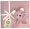 DIKOS Original Babydecke SCHMUSE-Bär (Altrosa) – Premium 2-in-1 Neugeborenen Kuscheldecke & Schmusetuch – aus weicher gestrickter Bio-Baumwolle (GOTS/Oeko-TEX) – Geschenk zur Geburt für Baby Mädchen
