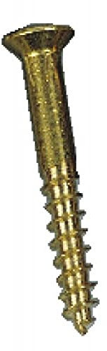 Vis à bois tête fraisée bombée fendue laiton, diamètre 3 mm, longueur 16 mm, sachet de 100 vis