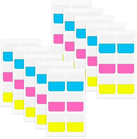 60 Stück Klebe-Index-Tabs, farbige Buch-Haftstreifen für Notizbücher, wiederverwendbare Registerkarten für Notizbücher, Dateiklassifizierung, beschreibbare, wiederverwendbare Haftnotizen,