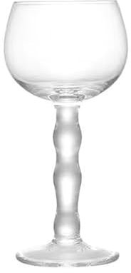 CAPIJIONG Copa medieval de 100 ml/3 oz con mango de onda para vino tinto francés copa de champán de vino dulce copa de champán de onda transparente copa alta