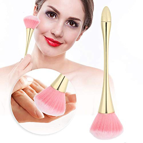 Nail Dust Brush, Large Comfortable and Durable Nail Brush for Nail Art, Soft Nail Cleaning Brush Nail Art Tool(Gold)
