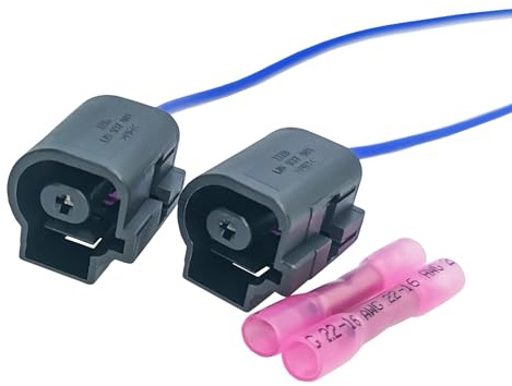 Bxoxlmm 2 Stück 1-poliger Anschluss 1J0973081 für Audi Volkswagen 98–16 Öldrucksensor Stecker Pigtail 1J0 973 081