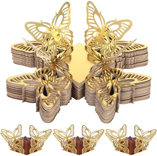 JECOMPRIS 50pièces Doublures Carrées pour Papier Décoratif pour Et Fournitures De Fête Et Mariage
