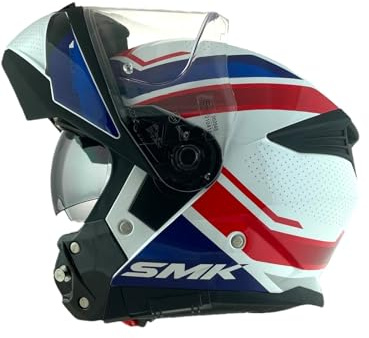 Casco Modular GULLWING SUPERTOUR Blanco Azul y Rojo Homologación 22.06 Con Doble Visor P/J (4XL 67/68)