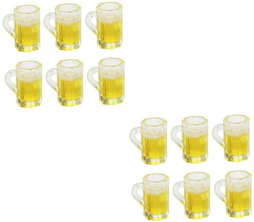 VICASKY 40 Stück Kinderspielhaus Zubehör Mini Spielzeug Taschenmöbel Mini Biergläser