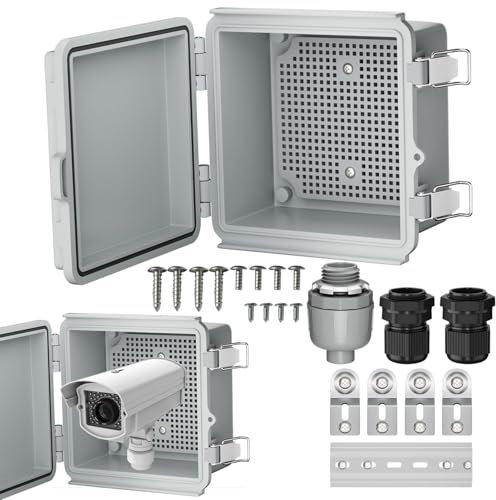 Outdoor Powers Distribution Box | Waterproof Distribution Box | Distribution Junction Box | Circuit Breakers, and Weatherproof Design, Perfect for Camping, Construction Sites and Outdoor Events