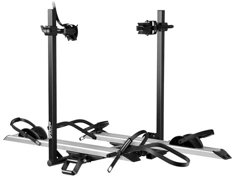 Young Electric Portabicicletas de aluminio montado en enganche de 200 libras de capacidad para bicicletas estándar y bicicletas eléctricas, apto para coches, SUV, camiones, remolques y caravanas