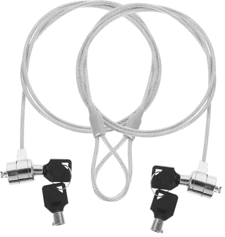 Homoyoyo 2sätze Kabelschloss mit Schlüssel Lang Abschließbares Sicherheitskabel für Laptop Monitor Tablet Notebook Schnittfestes Material Flexibler Drehmechanismus Leicht und Einfach