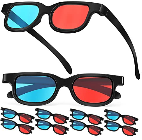 Holibanna 10pezzi Occhiali Anaglifi Lenti Rosso-blu Leggeri Per Film e Giochi Su Monitor Computer e Tv Cinematografici