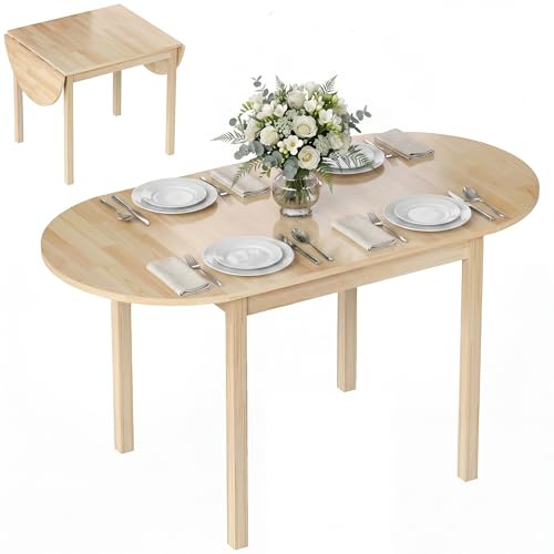 HOMCOM Esstisch aus Holz für 6 Personen Oval 140 x 70 x 75 cm Naturholz