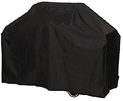 Oxford Cloth Round BBQ Cover Dust Waterproof Grill Cover Rain Protector Outdoor Garden Barbecue Tool black 2XS 80X66X100CM