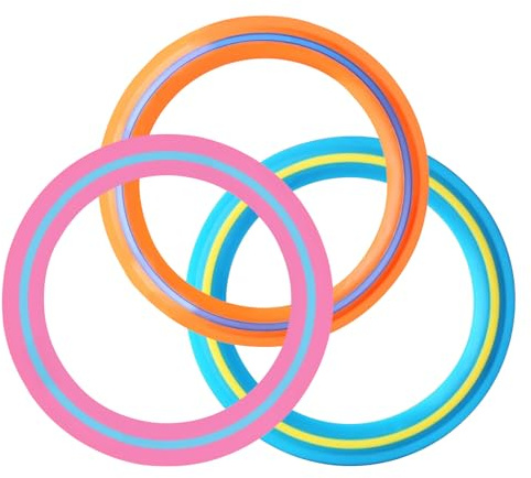 3PCS Frisbee，Frisbee Ring Strand Spielzeug，Wurfring Aerobie Pro Inder Outdoor Spiele Anzug 25 cm Für Erwachsene, Wurfring-Spielspielzeug Für Freien, Schulspielplatz, Park, Poolspaß