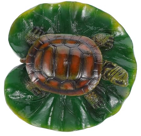 BESPORTBLE Décor D'étang Flottant Figurine De Tortue Simulée Résine Solide Décoration Extérieure Et Intérieure pour Bassin Et Aquarium