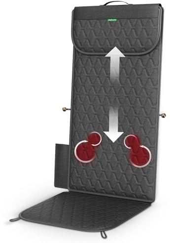 medisana MC 700 funda de masaje Shiatsu, masajeador cervical y para espalda y cuello, esterilla de masaje extrafina y ligera con gran superficie y calor, se puede utilizar tumbado o sentado