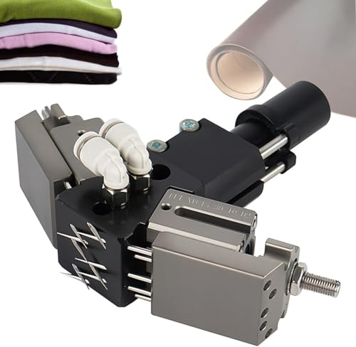 Pinza neumática de Aguja en Forma de V, Pinza de Aire for Tela no Tejida con Esponja de Agarre, con 10 Agujas, Longitud Ajustable de 0 a 138 mm/Vertical de 0 a 51 mm, Fuerza de Agarre de 50 N
