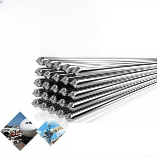 Besttoolifes 50 Stück Aluminium-Lötstäbe, niedriger Schweißdraht, für einfaches Schmelzen von Lötzinn für Metall mit hoher Wärmeleitfähigkeit, 1,6 mm x 25 cm