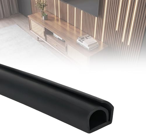 Canalina per pannelli acustici, 3 m, 12 mm × 12 mm, canalina per cavi, nera, flessibile, per nascondere cavi, protezione dei cavi, gestione dei cavi, per studio, casa e ufficio