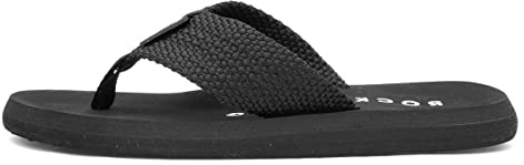 Rocket Dog Adios Womens Black Webbing Flip Flop - Size 6 UK - Black