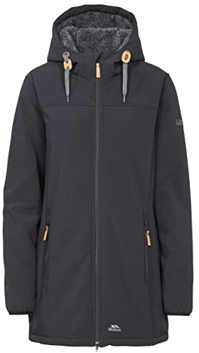 Trespass Womens Softshell Jacket Hooded Kristen Black in Size - 10