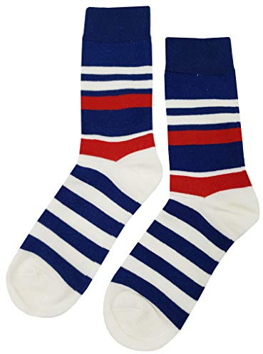 SockFly Workout Stripe Dress Socks Funny Novelty Crazy Fun Design Men Size 8-12 Cotton Casual Crew Colorful Funky Fancy Socks Gift for Men