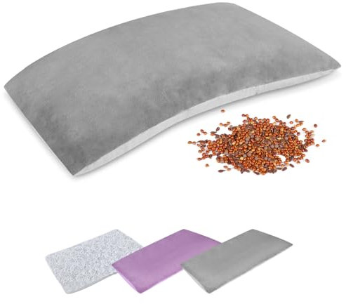 SuzziPad Microwave Heating Pad for Reduce Discomfort Washable Cover, 7x12 Multipurpose Heated Pads Microwavable for Shoulder, Belly, Elbow, Knee, Moist Heat Pack, Sore Muscle, Soothing Fatigue, Grey