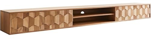 DELIFE TV-Board Fevo Akazie Natur 240 cm 4 Türen schwebend Lowboard