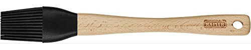 Original Kaiser Go wild Backpinsel Silikonpinsel 25 x 4 cm, 100% Silikon, Holzgriff, hitzebeständig, Pinsel, schwarz