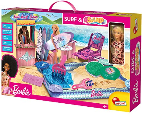 Lisciani – BARBIE Universe – BARBIE Surf & Sand Spielset – Strandspielset – 51,7 x 8 x 33,8 cm – mehrfarbig – Sandspielzeug – fördert die Kreativität – für Kinder ab 4 Jahren