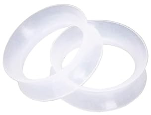 Lieson Tunnel Ohr Expander Set, 2 Stück Silikon Flesh Tunnel Einfach Creolen Ohr Plug Piercing Schmuck