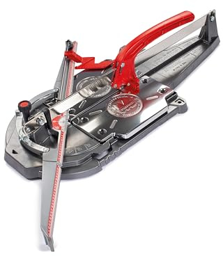Montolit Masterpiuma 63P5 Power 5 Ergonomic Manual Tile Cutter 24.5 (63cm) Cutting Tool For Tough and Delicate Large Format Glass and Ceramic Tiles for Floor and Wall Tile Installation