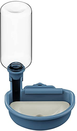 POHOVE Automatischer Wasserspender für Haustiere, Anti-Überlauf-Wasserspender für Kiste, 0,48 l Käfig-Wasserflaschen für Kaninchen, Hunde, Frettchen, Katzen und andere Kleintiere, transparenter Tank