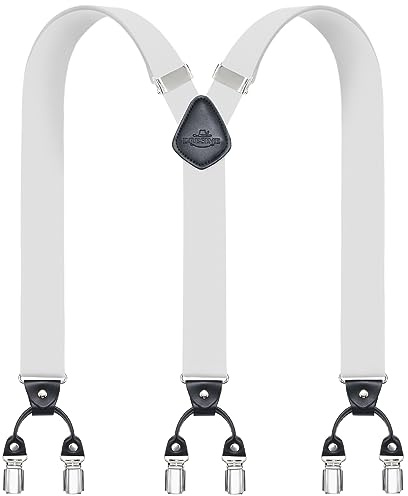 Dresime Hosenträger für Herren Breit Y Style 3.5 CM Mit Sehr 6 Starke Metall Clip Durable Elastic Verstellbare Hosenträger für Herren und Damen
