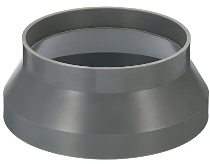 PATIKIL 8 bis 6 Kanal Reduzierer Steckverbinder Heizung Kühlung Belüftung Rohr Feuerbeständiger Erhöher Adapter Leitung Fitting für Entlüftung System Grau