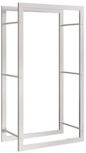 vidaXL Estante para leña Acero Inoxidable 50x28x94 cm