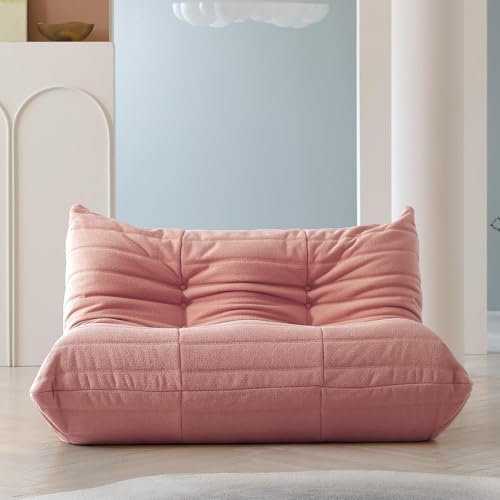 Faules Bodensofa, Sessel, Sofa aus Samt, Teddy-Sitzsack, Lounge Togo faule Bodensofa, Akzentstuhl Für Wohnzimmer, Ecksessel (Größe: Doppelgröße, Farbe: D)
