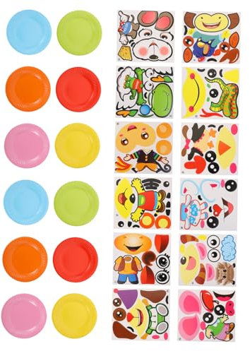 Vaguelly Diy Papier Handwerk Manuelle Papier Aufkleber Spielzeug Platte Spielzeug Bunte Farben Cartoon Tiermuster Junge Mädchen Bastelset Umweltfreundliches Ästhetische Fähigkeiten