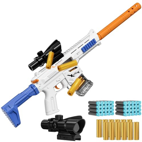 Kufanda Spielzeug Pistole Kinder, Eva Schaumstoff Soft Bullet Toy Gun, Blaster Gun Spielzeugpistolen für Kindergeschenke und Erwachsene ab 8 Jahren, für Drinnen und Draußen (Blauer)