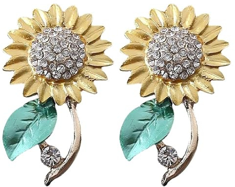 PAMINGONO Clip Profumo Auto Girasole 2 Pezzi, Fermaglio Deodorante per Bocchetta Aria, Ornamento Aroma Auto per Interni, per Eliminare Odori Sgradevoli e Decorare l’abitacolo