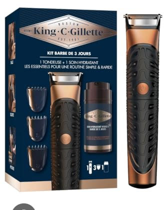 King C. Gillette kit tondeuse barbe soin hydratant