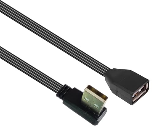 HINAYOSAN Flat Data Line USB 2.0 Extension Cable 90 Degree/Straight Head Male To Female For Efficient Charging And Data Transfer