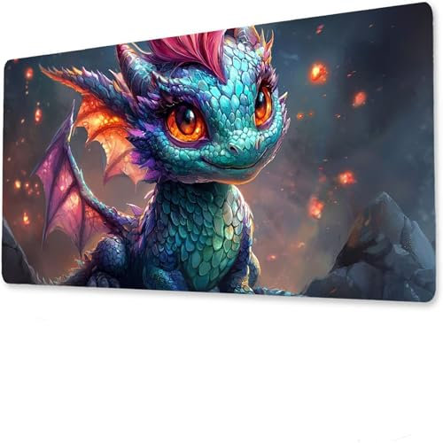 jeihenhg XXL Gaming Mouse Pad 800x400x5mm Animal, Vade Escritorio Antideslizante, Alfombrilla Ratón Grande, Impermeable Alfombrilla Teclado Lagarto, Tapete de Escritorio Uso doméstico Oficina I-5